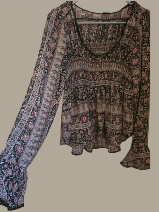 unknown Tops - Boho Gypsy Loose Fit Top